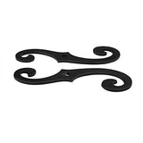 Renovators Supply Cast Iron Shutter Fasteners - Decorative S Style Shutter Dogs Hardware - Rust Resistant External Shutter Tieback with Mounting Screws - 6.5 Inches, Sold in Pairs (Pack of 1)