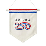 America 250 Hanging Wall Pennant – Officially Licensed Commemorative 250th Anniversary – Embroidered Canvas, Wooden Dowel, Multiple Designs