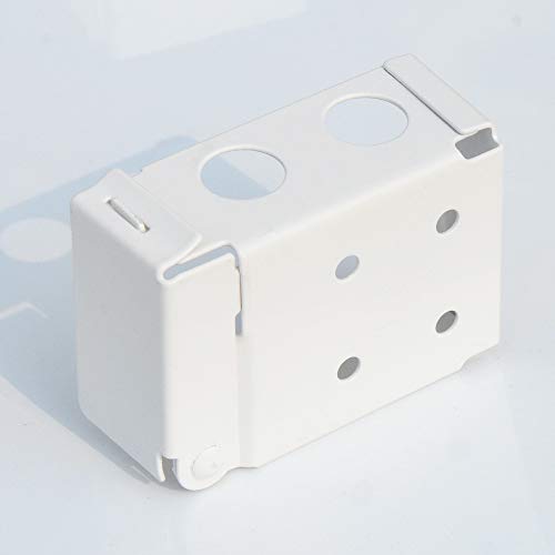 Cutelec 2pcs Box Mounting Bracket for Low Profile Horizontal Blinds with 1-3/4" x 2 1/2" Headrail - White Color