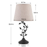 Kakanuo Table Lamp for Bedside, Lamp for Living Room with USB-A and USB-C Charging Ports, Traditional Tall Bedroom Lamp for End Table