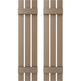 12 in. W x 34 in. H Builders Edge, TailorMade Three Board Spaced (2 Batten), Board-n-Batten Shutters, Includes Matching Installation Spikes (Per Pair), 385 - French Roast