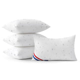 MIULEE Outdoor Pillows Pack 4 12x20 Inch Outdoor Pillow Inserts Waterproof