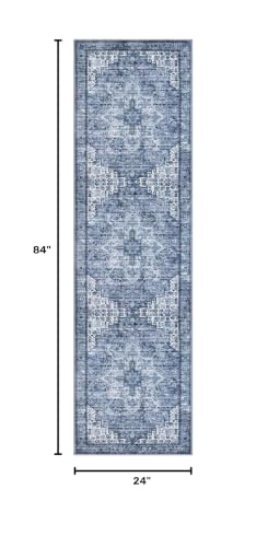 2x7 Washable Runner Rug, Non Slip Soft Area Rug for Hallway Kitchen
