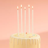 36-Count Pearl White Long Thin Birthday Candles, Cake Candles, Birthday Parties, Wedding Decorations, Party Candles