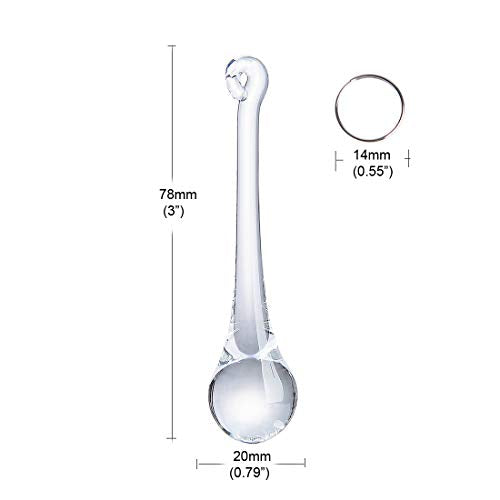 LONGWIN 20pcs 3inch Crystal Teardrop Chandelier Pendant Parts Wedding Party Christmas Tree Decorations Ornaments