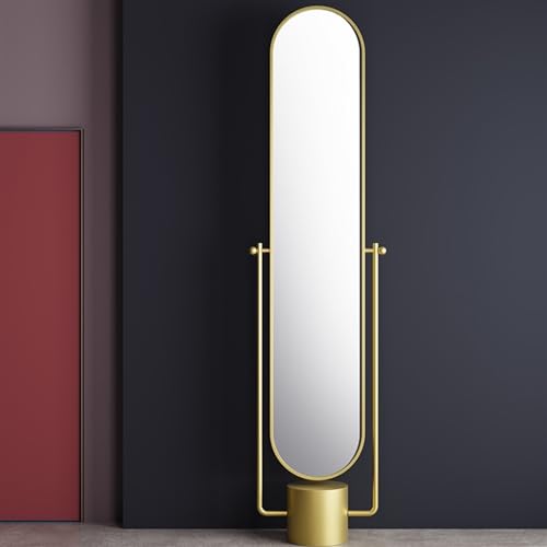 Full-Length Mirror Floor-Standing Full-Length Mirror Home Living Room Bedroom Entrance Dressing Fitting Mirror Full-Length Door Mirror Full Length Floor Mirror (Gold)