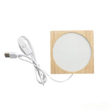 Limitronix 10 Pack Sublimate Blanks Wood Night Light 7 Colors LED Light Temperated Glass Photo Frame with Sublimation Pet Sheet for DIY Heat Transfer Print (Square)
