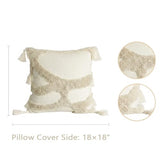 JMGBird Boho Throw Pillows for Couch Pillows with Inserts Included | 18x18 Decorative pillows, inserts & covers Cream Throw Pillows for Sofa, Bed Accent Pillows Indoor Home Decor (Khaki)
