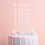 PHD CAKE Pearl White Long Thin Birthday Candles, Cake Candles, Birthday Parties, Wedding Decorations, Party Candles