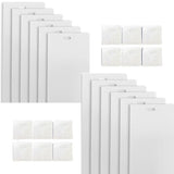 12PCS White PVC Vertical Blind Replacement Slats with 12pcs 3CM Repair Tabs | Vertical Blinds Vanes for Sliding Glass Patio Door Windows, (3.5 ×82.5 Inch) Pre-Punched Hanging Hole Window Blind