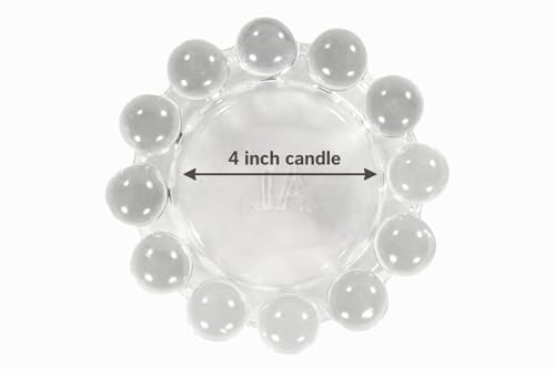 Home Collection Original Clear Glass Large Bubble Candle Dish