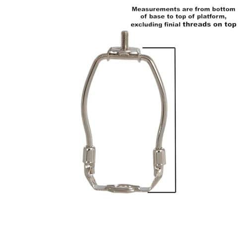 B&P Lamp® 8-1/2 Inch Regular Weight Lamp Shade Harp Holder for Table and Floor Lamps, Brass Plated Steel Finish