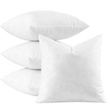 MIULEE Pillow Inserts 20x20 Inch Set of 4, Feather Mix Polycotton with Cotton Fabric Square Decorative Throw Pillows for Couch Bed Sofa
