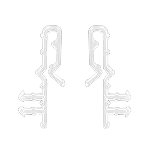 16 Pcs Hidden Blind Clips 2 inch Hidden Channel Valance Clips Clear Plastic Valance Retainer Clips for Home Window Blinds