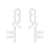 16 Pcs Hidden Blind Clips 2 inch Hidden Channel Valance Clips Clear Plastic Valance Retainer Clips for Home Window Blinds