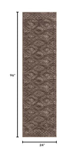 Washable Runner Rug 2x8 ft Runners for Hallway, Chocolate Brown