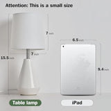 Small Bedside Table Lamp for Bedroom - Reading Desk Lamp with 3 Color Temperatures，15.5" Nightstand Ceramic Lamp with Fabric Shade for Kids Room,Living Room,Dorm,Home Office (White)
