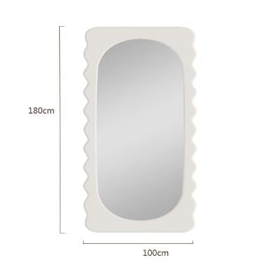 Full Length Mirror, Irregular Clouds Full Body Mirror, Wall Mounted Floor Mirror, Wooden Frame Leaning Hanging Wall Mirror for Bedroom Entrance B-100 * 180cm