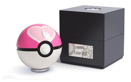 The Wand Company Original Poké Ball Authentic Replica - Realistic, Electronic, Die-Cast Poké Ball with Display Case Light Features – Officially Licensed by Pokémon