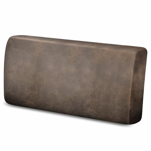Leather Like Couch Cushion Covers Sofa Slipcovers Sets Couches Furniture Protector Covers for Sectional Armchair Loveseat Stretch Spandex Fabric, Machine Washable (1 Cushion Loveseat, Light Brown)