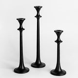 Black Iron Taper Candle Holder - Set of 3 Decorative Candle Stand
