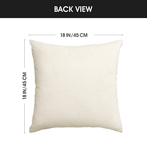 AVOIN colorlife Hello Love Blue Hydrangea Bicycle Throw Pillow Covers, 18 x 18 Inch Flowers Summer Spring Mother's Day Cushion Case for Sofa Couch Set of 4