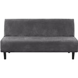 H.VERSAILTEX 1 Piece Sofa Cushion Covers Bundle Armless Futon Cover, Grey