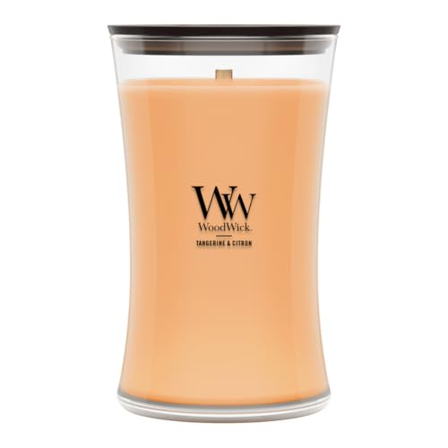 WoodWick Tangerine & Citron Scented Candle, Crackling Wick, 21.5oz