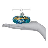 Old World Christmas Blue Crab Glass Blown Ornament for Christmas Tree, Handcrafted Holiday Decoration, Sea Collection