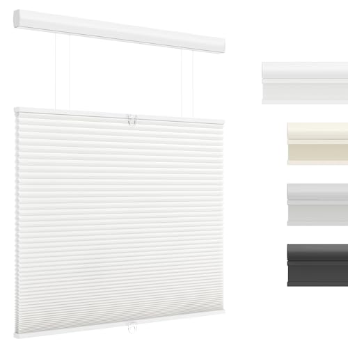 UNISHADES Top Down Bottom Up Cordless Cellular Shades, 34×48 in, White | Light filtering Fabric, Energy-Efficient Honeycomb Design, Insulation, UV Protection