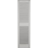 Ekena Millwork Lifetime Vinyl LL1S12X04300WH Standard Cathedral Top Center Mullion, Open Louver Vinyl Shutters, w/Installation Shutter-Lok's & Matching Screws (Per Pair), 12"W x 43"H, White