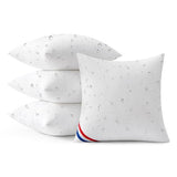 MIULEE Outdoor Pillows Pack of 4 18x18 Inch Outdoor Pillow Inserts Waterproof Decorative Throw Pillow Inserts, Square Water Resistant Pillow for Garden Couch Furniture