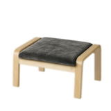 Poang Ottoman Cushion Cover,Armchair Replacement Covers Fits Poang Footstool,Covers Only,Cushion Not Included (Grey)