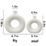 Ceramic Vases Set of 2,Modern Vases for Home Decor, White Boho Style for Living Room Kitchen Mantle Bedroom Dining Table Office Farmhouse Decorative Design