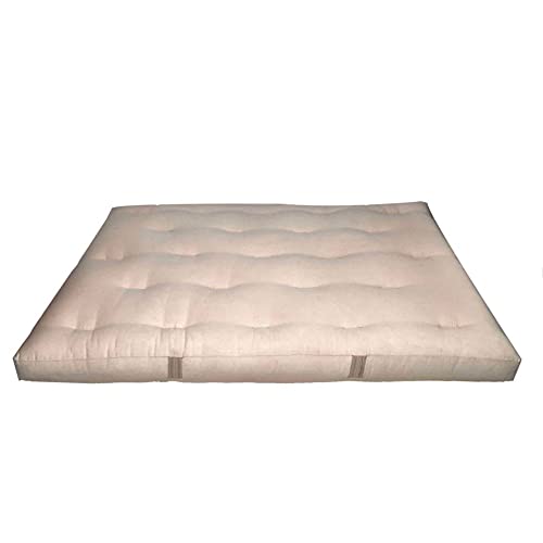 Green Cotton XL Twin 5" Futon in 100% Cotton Fabric Case