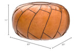 Moderner Pouf Ottoman Pumpkin Color