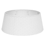 HarcoHome Christmas Tree Collar, 28.4" D Round Base Cover, Plastic Rattan Collar, Tree Ring for Artificial Trees, Tree Skirt for Artificial Xmas Tree Decorations (Extra Large, White)