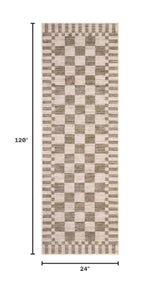 GarveeHome 2x10 Checkered Kitchen Runner Rug for Hallway Non Slip Washable