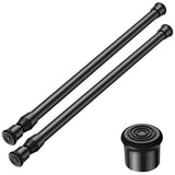 AIZESI 2PCS Tension Rods 17 to 28 inch, Black Tension Rods Adjustable Spring Tension Window Rods Short Tension Rod Expandable Pressure Rod for Shoe Rack Hanger Curtain Rod Closet Rods