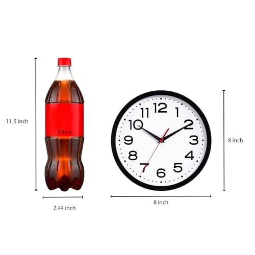 Roymnie Wall Clock Silent Non-Ticking Modern Clock Battery Operated 8 Inch Small Classic Analog Decorative for Classroom, Living Room, Office, Bedroom, School, Hotel (Black)
