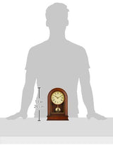 Bulova B7467 Hardwick Mantel Clock | Traditional Hardwood Case with Walnut Finish | Roman Numerals | Elegant Timepiece for Home or Office