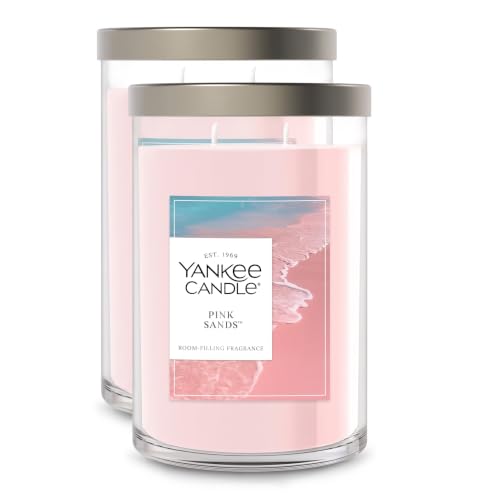Yankee Candle Pink Sands Scented, Signature 20oz Large Tumbler 2-Wick Candle, Over 60 Hours of Burn Time (Pack of 2)