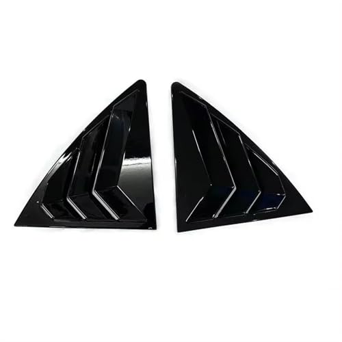 Compatible with Toyota Corolla 2007-2013 Car Rear Window Louver Cover Exterior Side Vent ABS Exterior Accessories(Gloss Black)