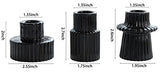 Vixdonos Taper Glass Candlestick Holders Tealight Candle Holders for Table Centerpieces, Wedding Decor and Dinner Party (6 Pcs, Black)