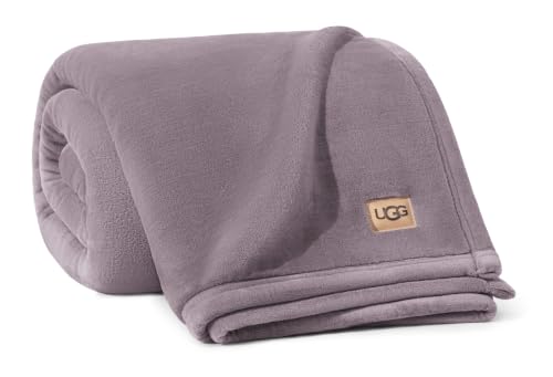 UGG Coco Throw Blanket, Soft Fleece Bed Blanket, 50" x 70", Purple (Shadow)