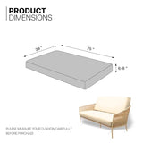 Twin Futon Cover, Armless Stretch Futon Slipcover Armless Sofa Cover Furniture Protector, Washable Zippered Futon Couch Cover for Adults Kids and Pets, Jackknife Rv Sofa Covers, Ivory