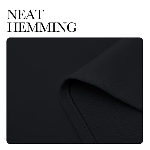 NICETOWN Black Blackout Curtain Blinds - Solid Thermal Insulated Window Treatment Blackout Drapes/Draperies for Bedroom (2 Panels, 42 inches Wide by 63 inches Long, Black)
