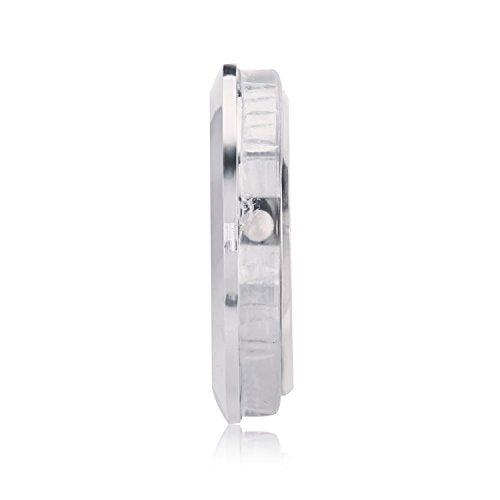 ShoppeWatch Mini Clock Insert 1 7/16" (35mm) Quartz Movement | Miniature Clock Face Insert | Small Round Fit Up White Face Silver Tone Bezel Roman Numerals CK097SL