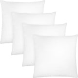 Covers & All Throw Pillow Inserts Only Pack of 4, Durable Soft Square 20 x 20 Inches 65 GSM Non-Woven Fabric with 15D Silicon Fiber Filling, Universal uses for Home Decor Office Indoor Outdoor