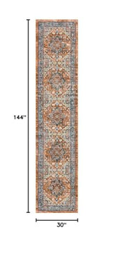 Runner Rug for Hallways Non Slip Washable Boho 2’6”x12 Hallway Low Pile Throw Rugs Vintage Carpet Runners for Entry Way, Kitchen, Laundry Room, Bathroom